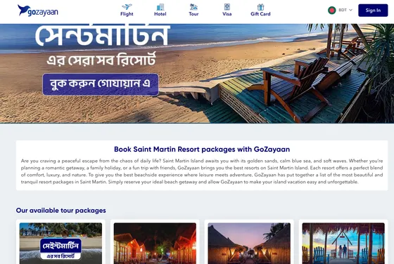 GoZayaan SEO content builder website screenshot