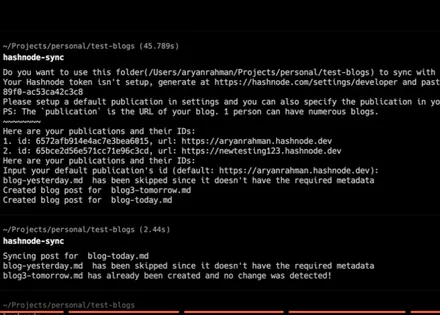 Cover image for Hashnode Sync